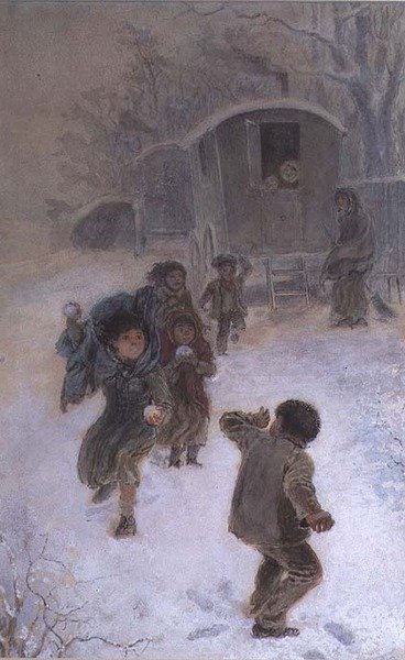 Cygańskie dzieci śnieżne autorstwa Edmund Richard White