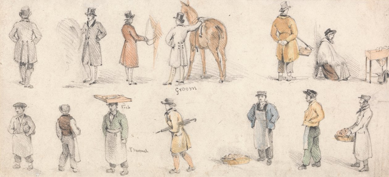 Badania kupców i stajennych autorstwa Edmund Thomas Parris