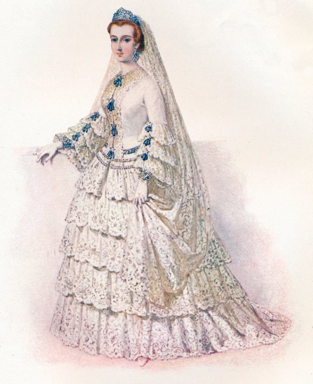 Cesarzowa Eugenia w sukni ślubnej, 1853, 1902 autorstwa Edmund Thomas Parris