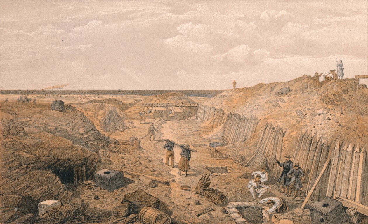 Rów Bastion Du Mat, 1856 autorstwa Edmund Walker