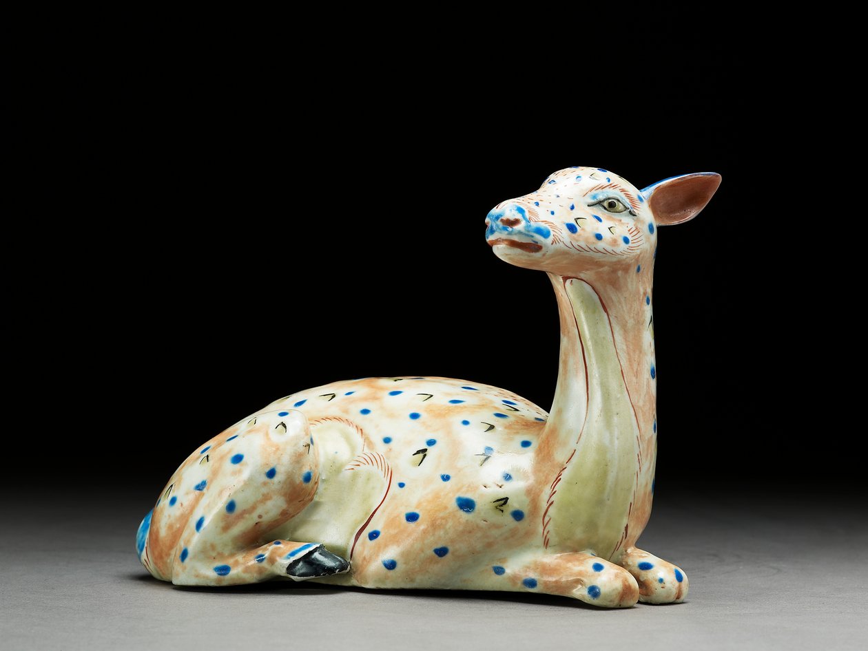 Figura leżącej łani, Arita, ok. 1680 (porcelana) autorstwa Edo Culture