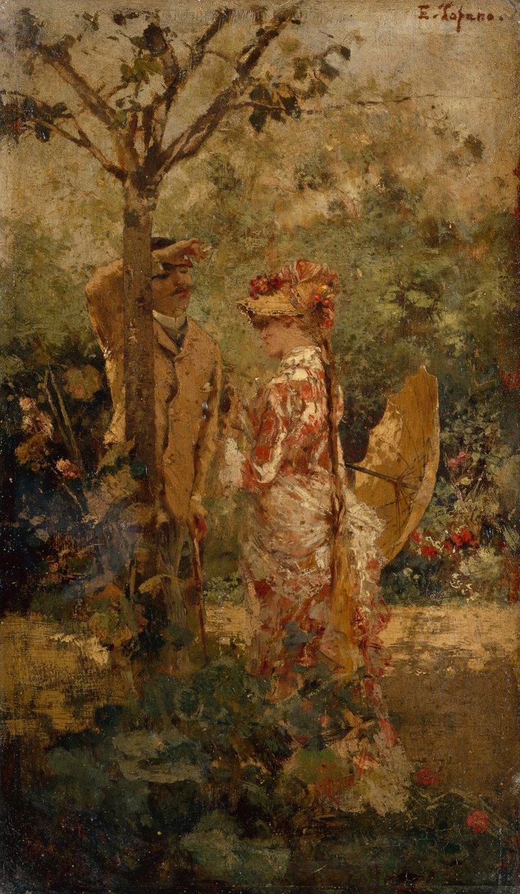 Spotkanie (olej) autorstwa Edoardo Tofano