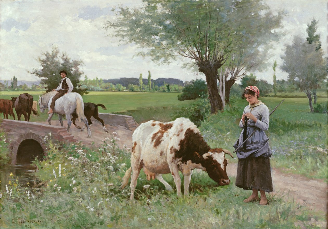 Dobrze utrzymana krowa, 1890 autorstwa Edouard Debat Ponsan