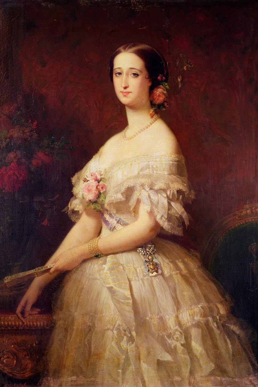 Portret cesarzowej Eugenii (1826-1920) 1854 autorstwa Edouard Louis Dubufe
