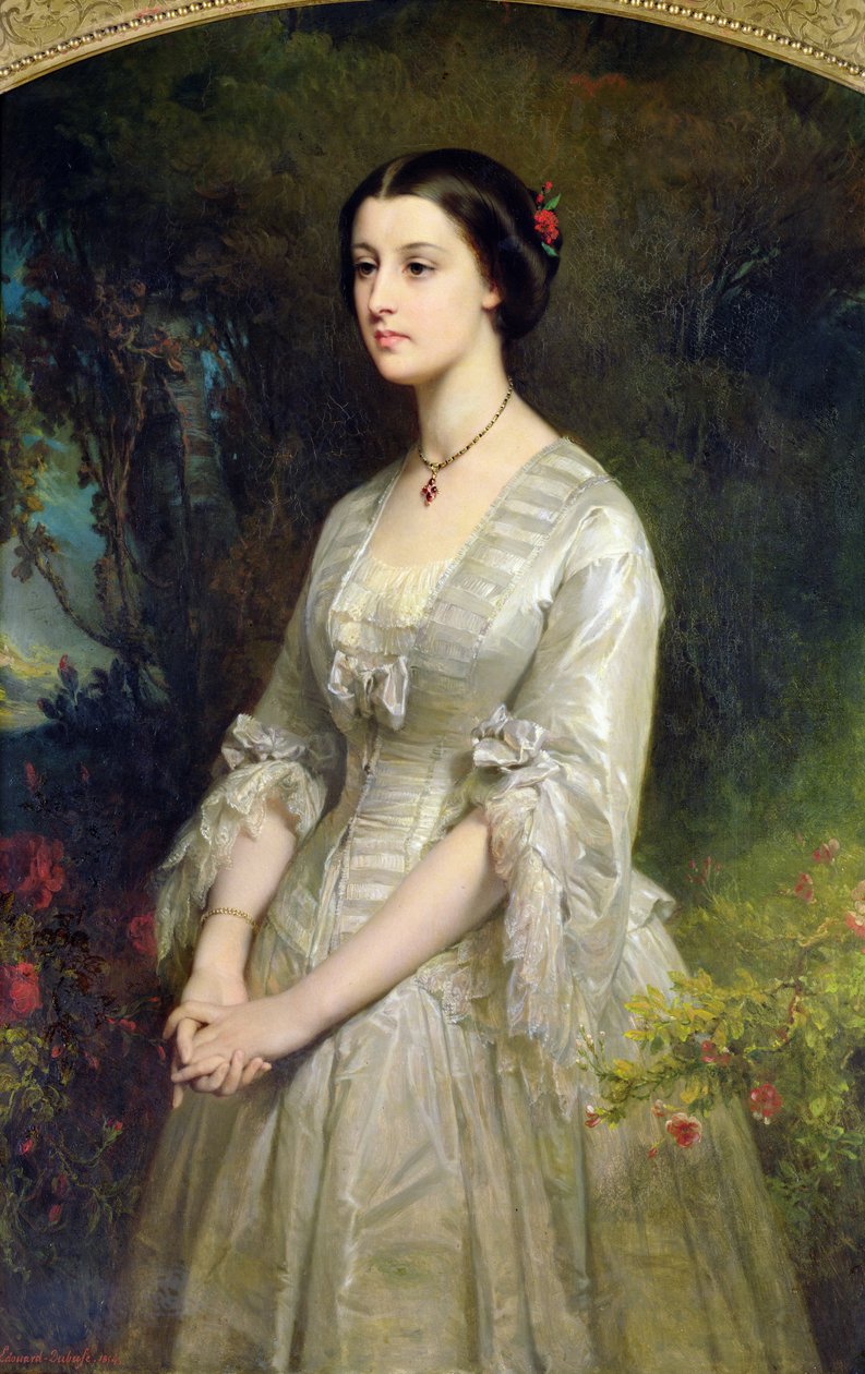 Portret Marie de Bonneval, księżnej Cadore, 1854 autorstwa Edouard Louis Dubufe