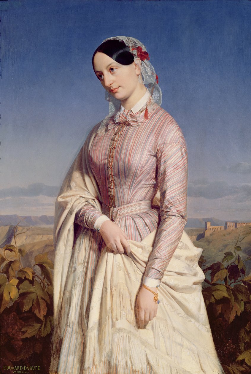 Portret kobiety, ok. 1846 autorstwa Edouard Louis Dubufe