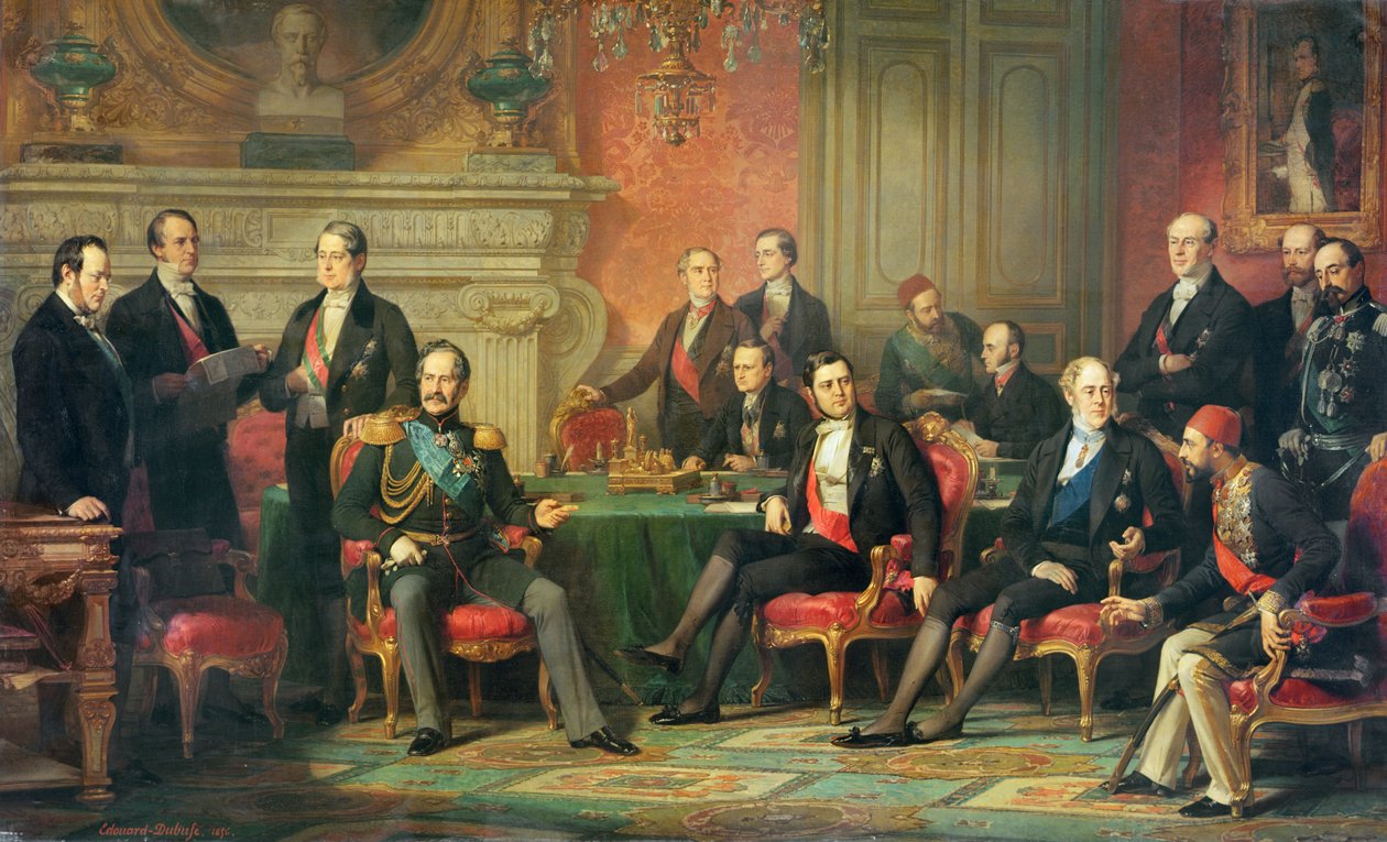 Kongres Paryski, od 25 lutego do 30 marca 1856 r. autorstwa Edouard Louis Dubufe