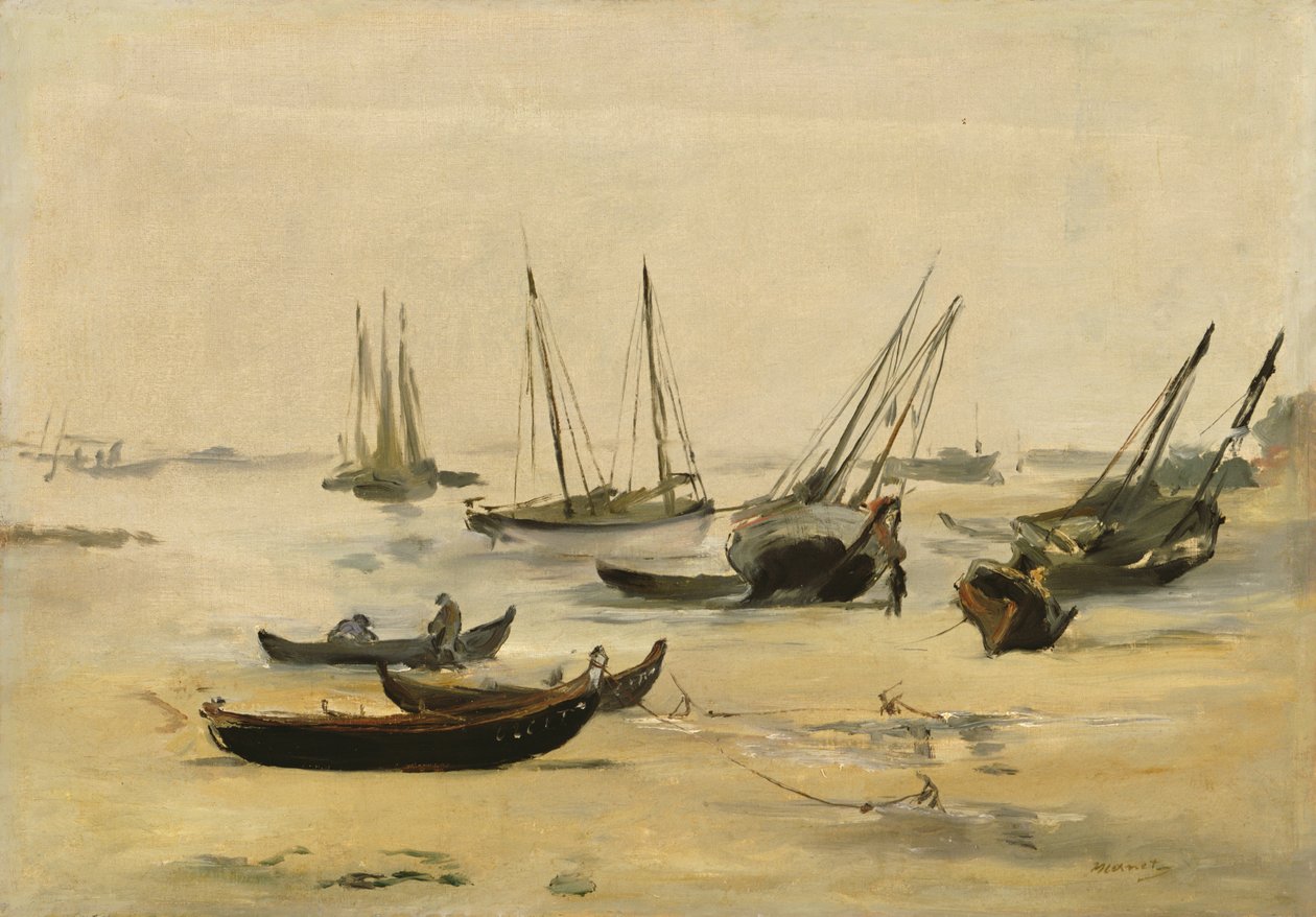 Plaża, odpływ ok. 1873 r. autorstwa Édouard Manet