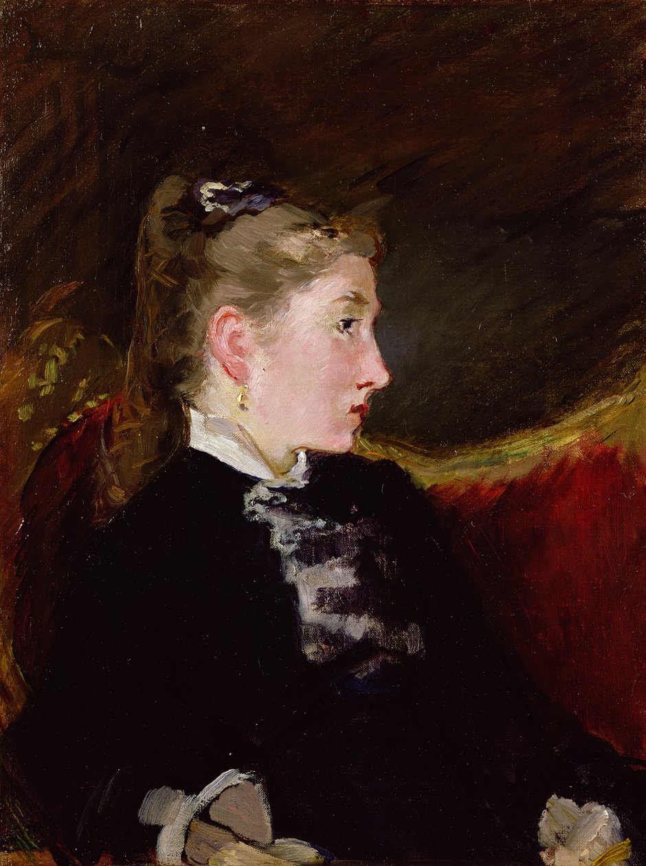 Profil młodej dziewczyny - Mlle. Ellen Andree, ok.1860 autorstwa Édouard Manet