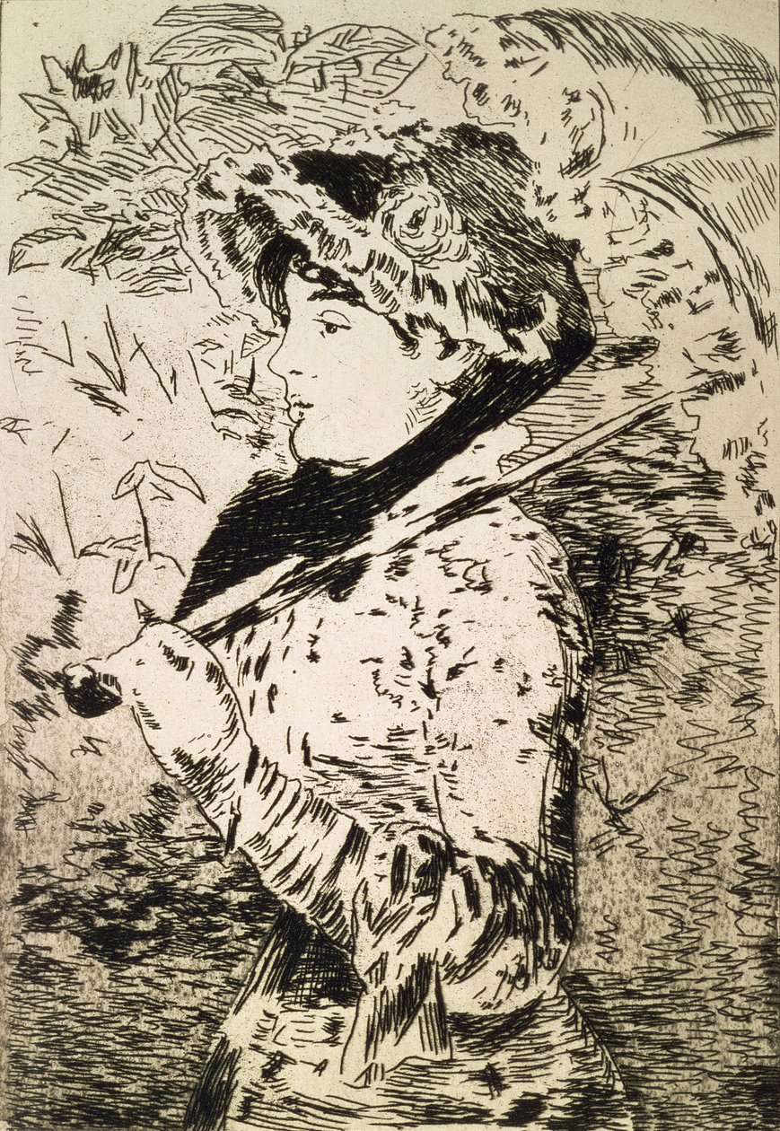 Wiosna (Jeanne), 1882 (akwaforta i akwatinta) autorstwa Édouard Manet