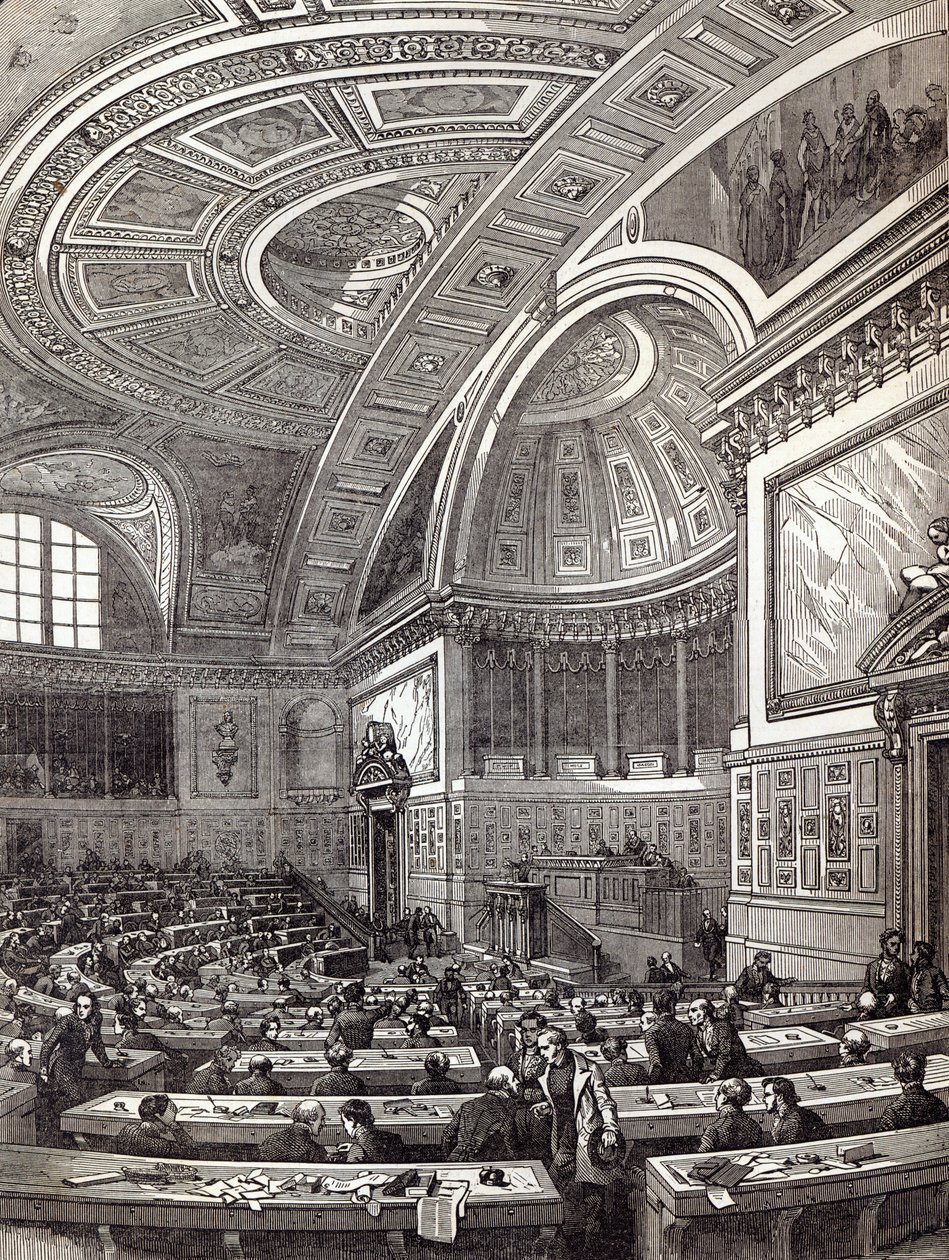 Francuska Izba Parów, z The Illustrated London News, 1 lutego 1845 autorstwa Edouard Renard