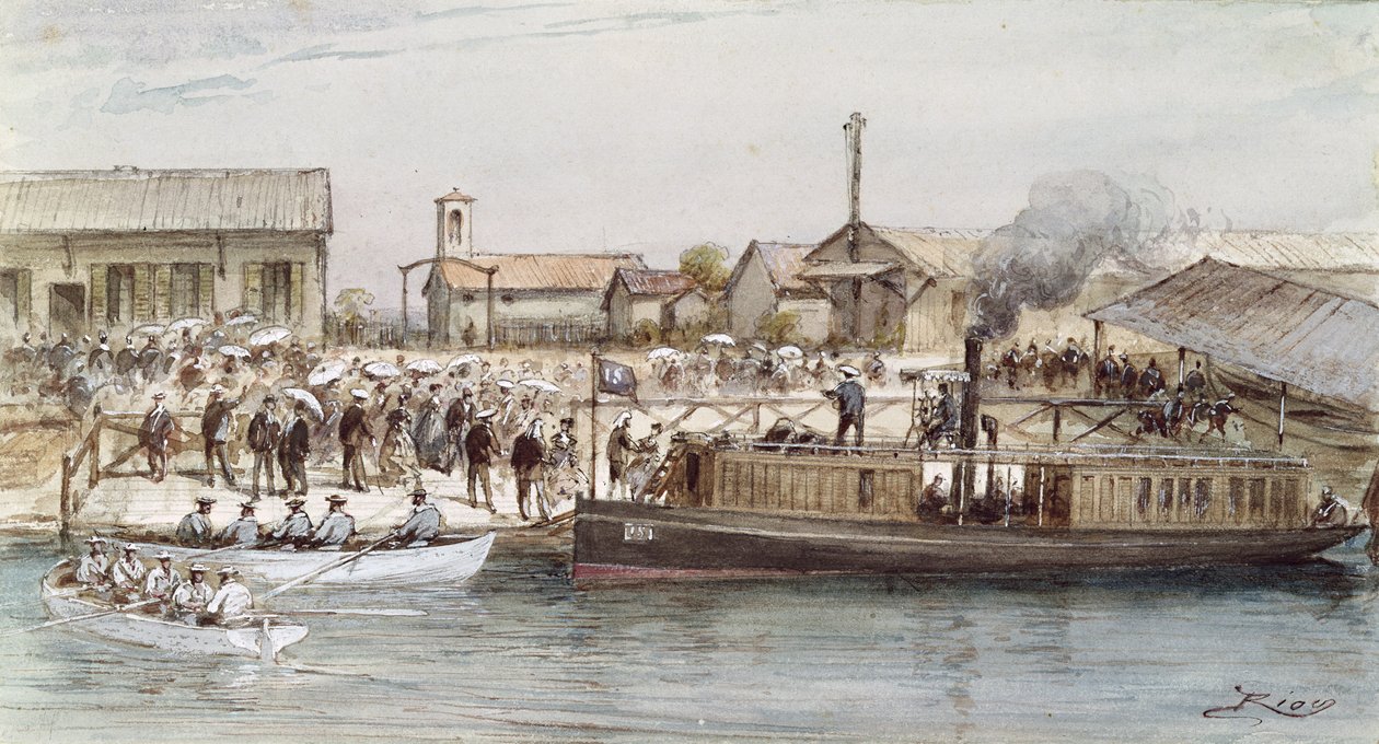 Inauguracja Kanału Sueskiego przez cesarzową Eugenię (1826-1920) 17 listopada 1869 autorstwa Edouard Riou