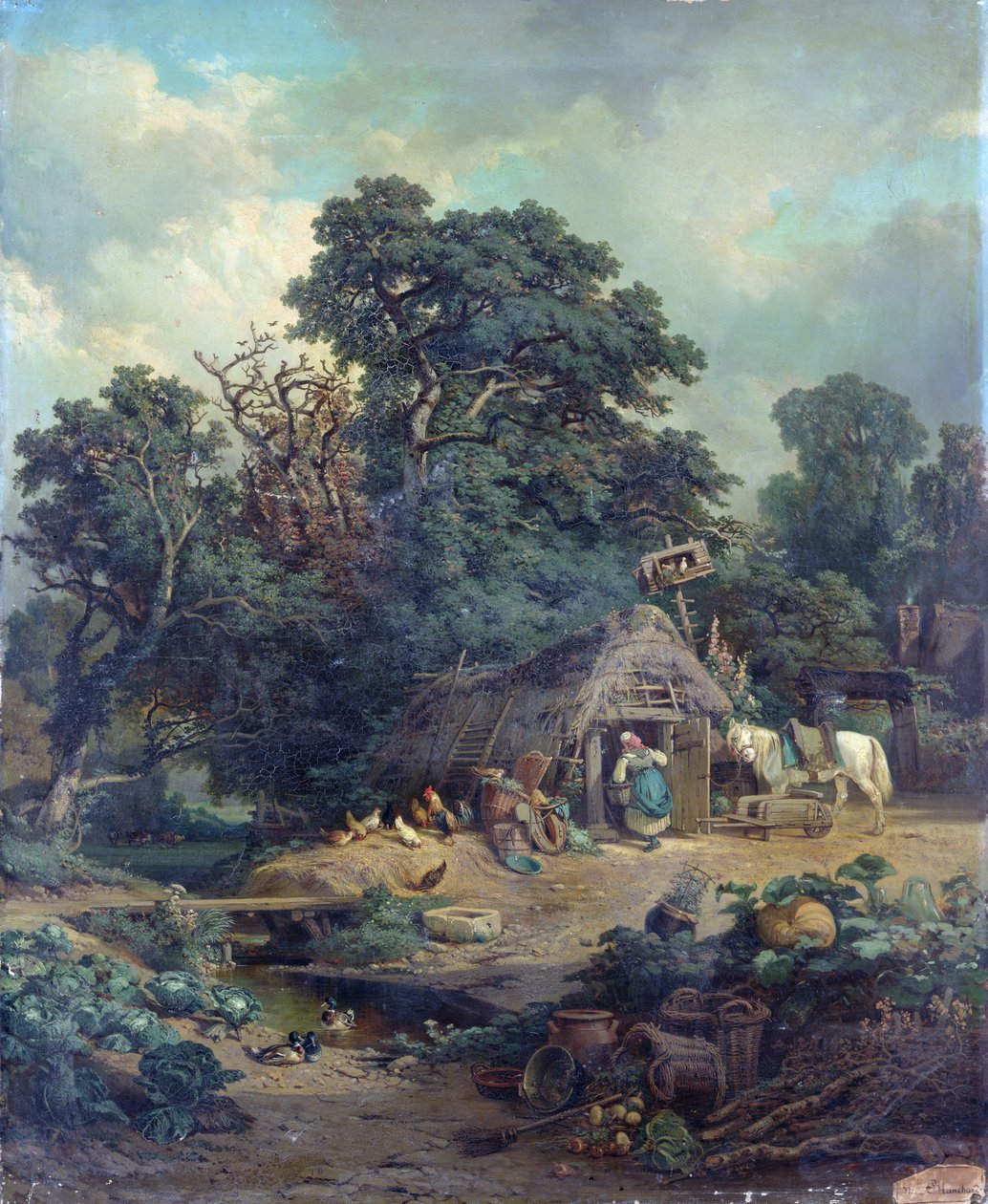 Chłopski krajobraz autorstwa Edouard Theophile Blanchard