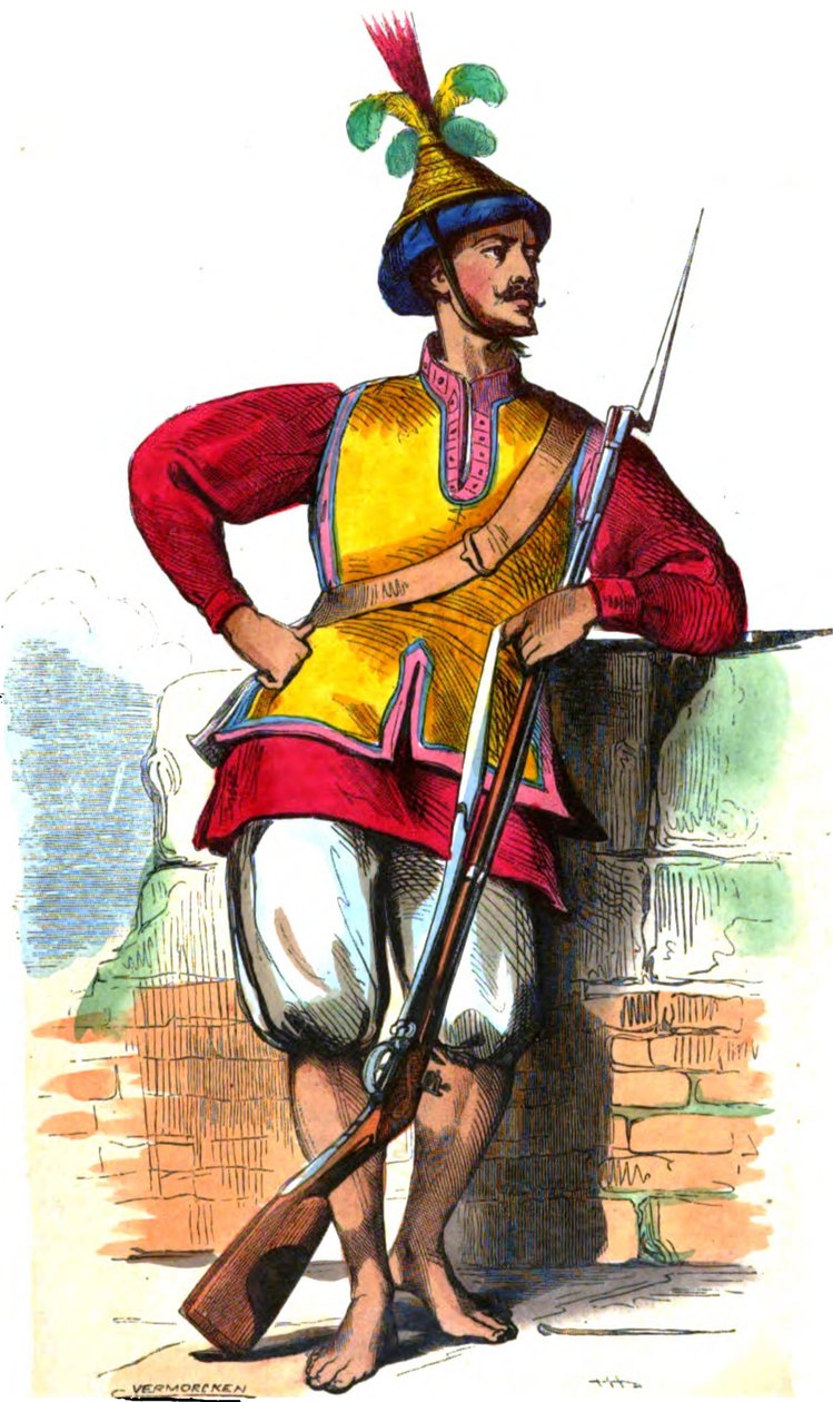 Vermorcken. Żołnierz Cochinchinoie (Azja) autorstwa Edouard Vermorcken