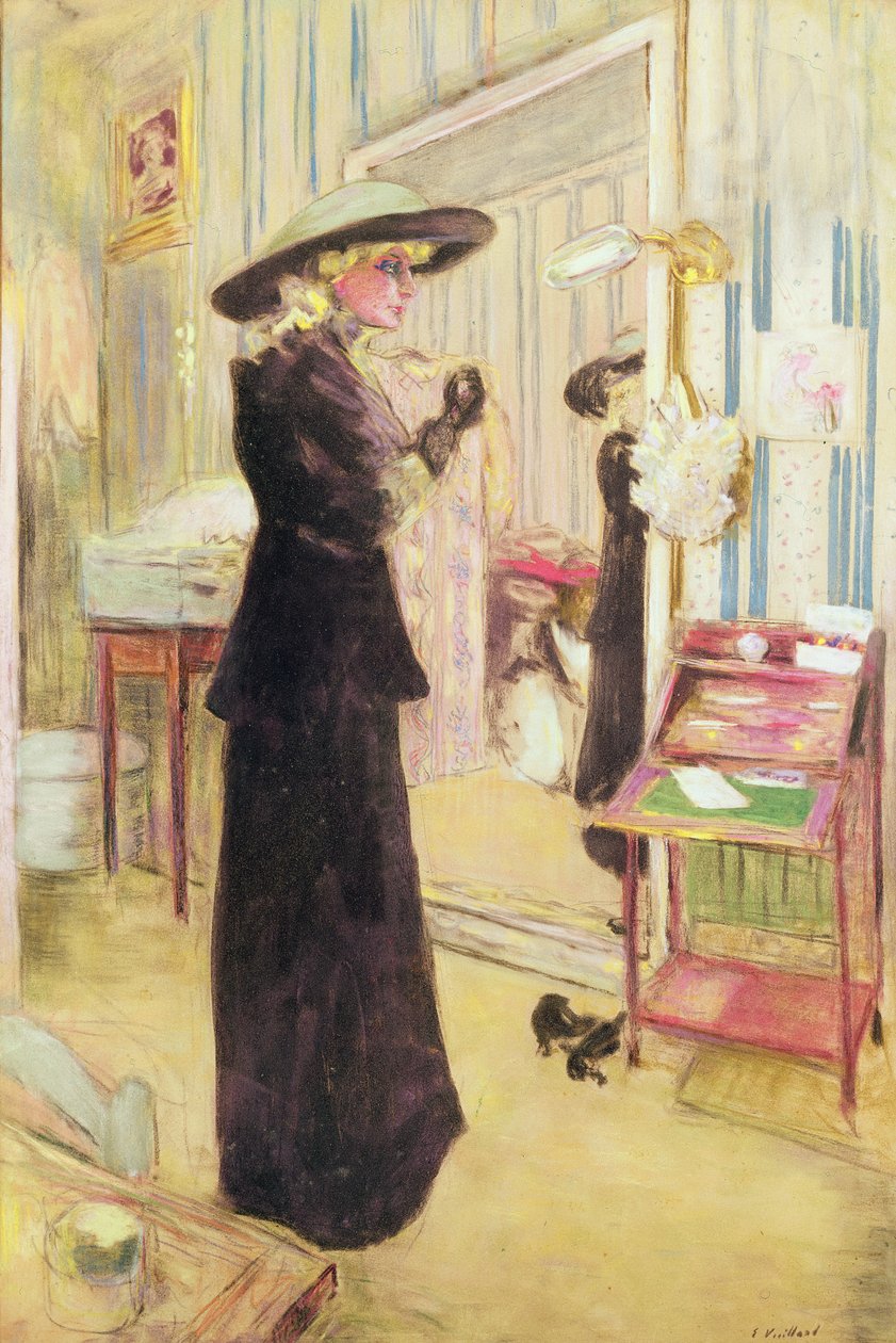 Charlotte Lysès, 1912 (pastel na płótnie) autorstwa Edouard Vuillard