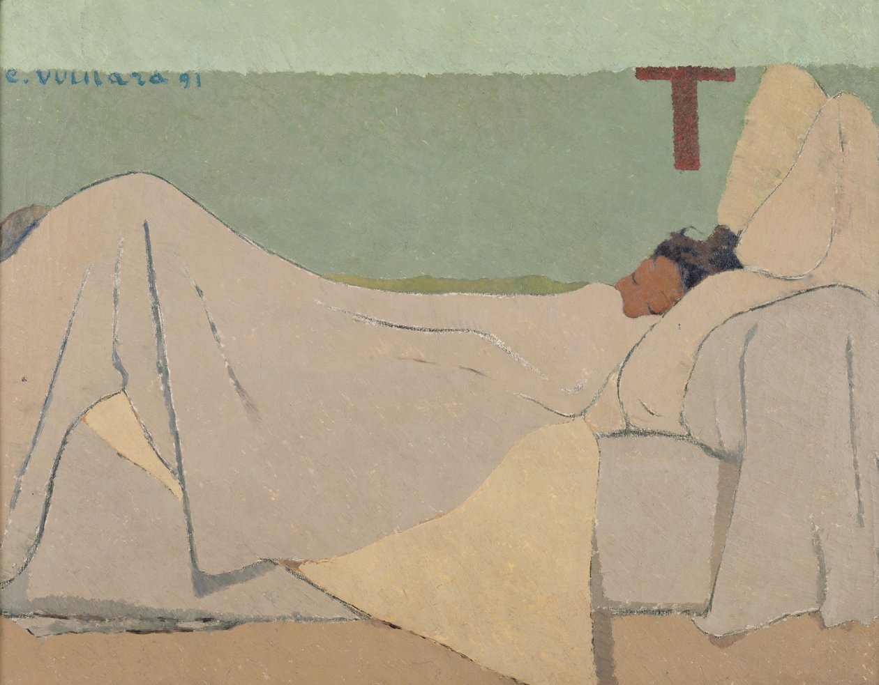 W łóżku, 1891 autorstwa Edouard Vuillard