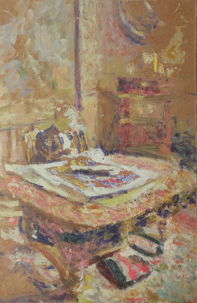 Wnętrze, ok. 1906 (olej na karcie) autorstwa Edouard Vuillard