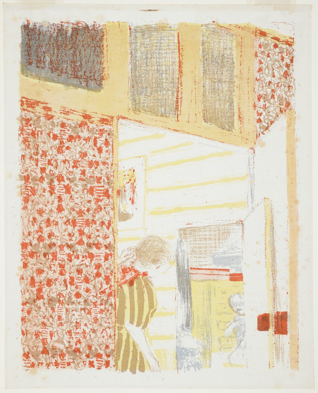Wnętrze z różowymi zasłonami III, 1899 autorstwa Edouard Vuillard