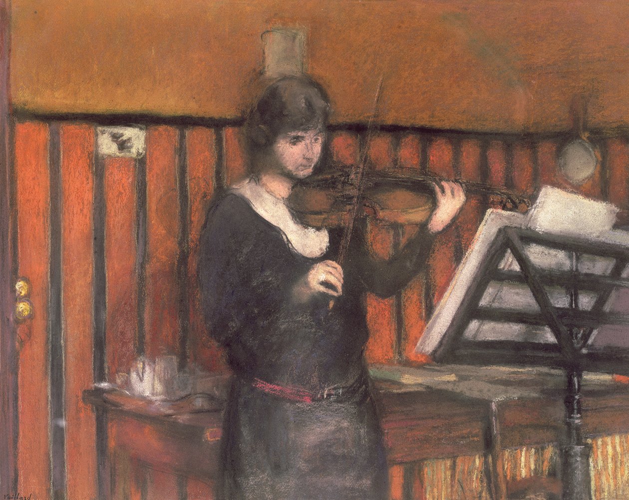 Madame Miriam Fried (ur. 1846), skrzypaczka autorstwa Edouard Vuillard