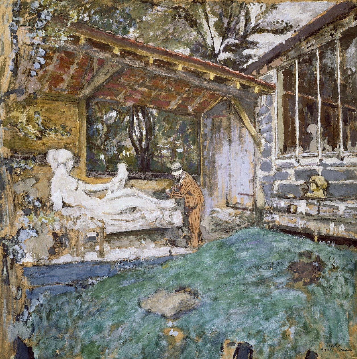 Maillol przy pracy nad pomnikiem Cezanne