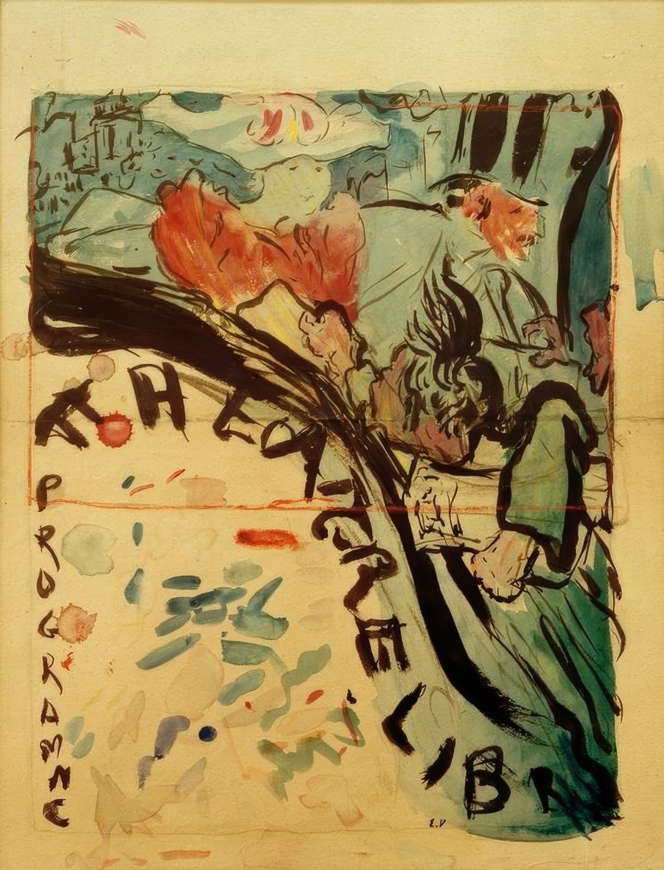 Projekt programowy dla Wolnego Teatru autorstwa Edouard Vuillard