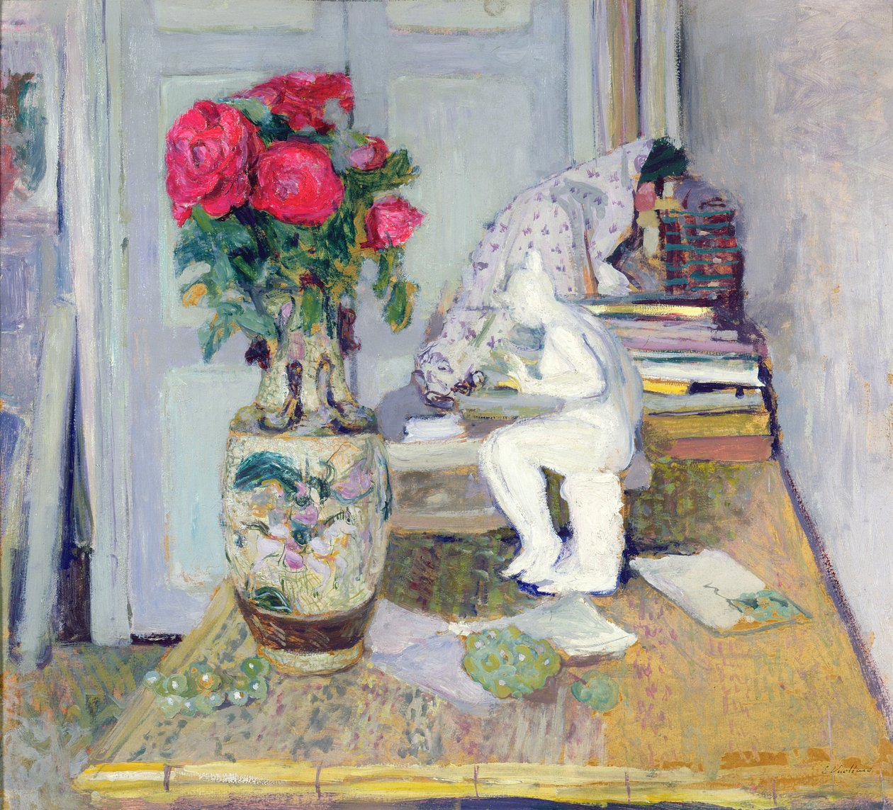 Statuetka Maillola i Czerwone Róże, ok. 1903-05 autorstwa Edouard Vuillard