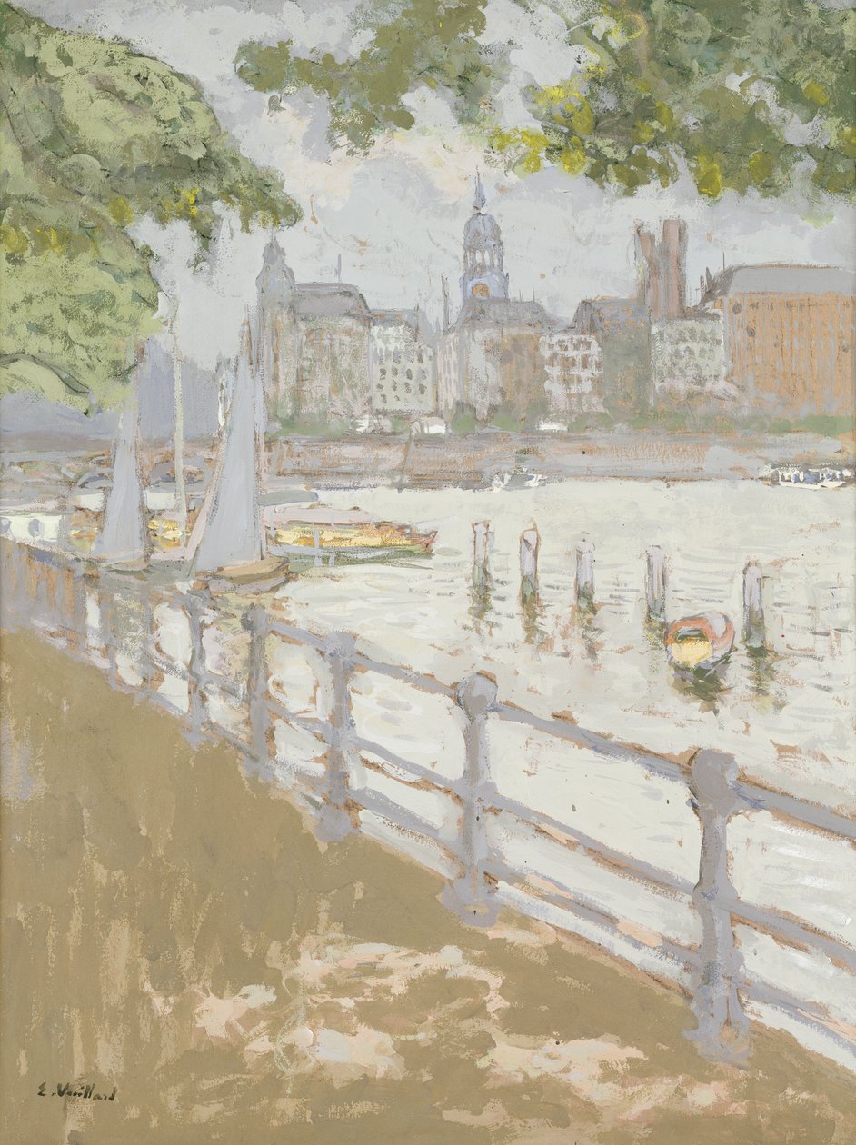Widok Binnenalster, 1913 (gwasz na karcie) autorstwa Edouard Vuillard