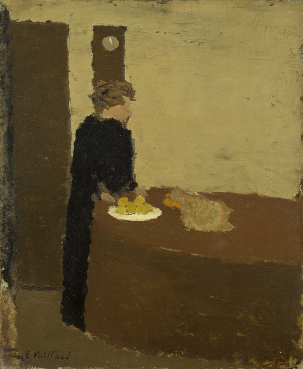 Kobieta w czerni, ok. 1891 (olej na tekturze) autorstwa Edouard Vuillard