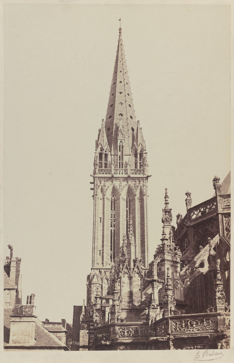 Kościół Saint-Pierre, Caen, 1855 (zdjęcie) autorstwa Edouard-Denis Baldus