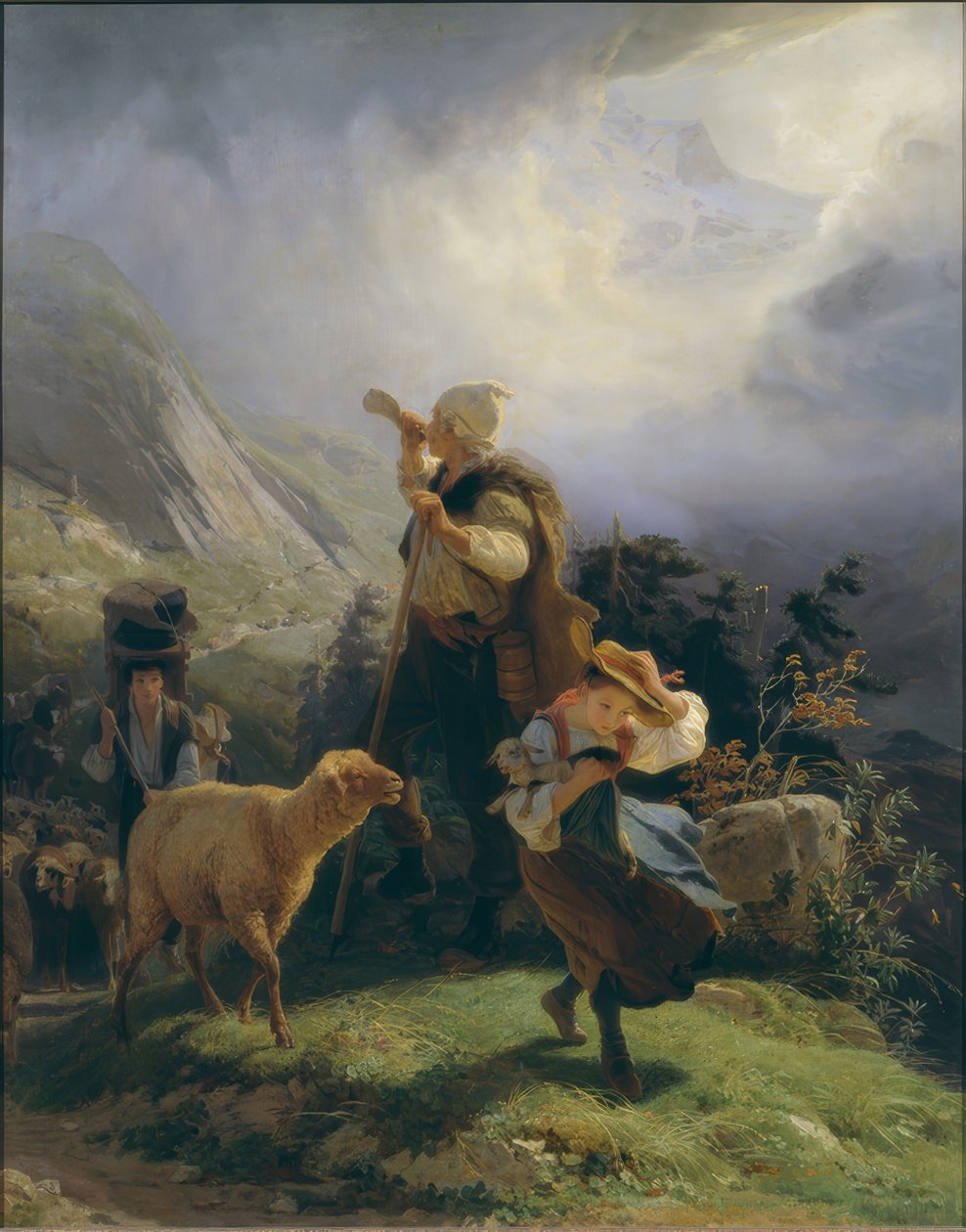 Powrót do domu z gór autorstwa Édouard-Henri Girardet