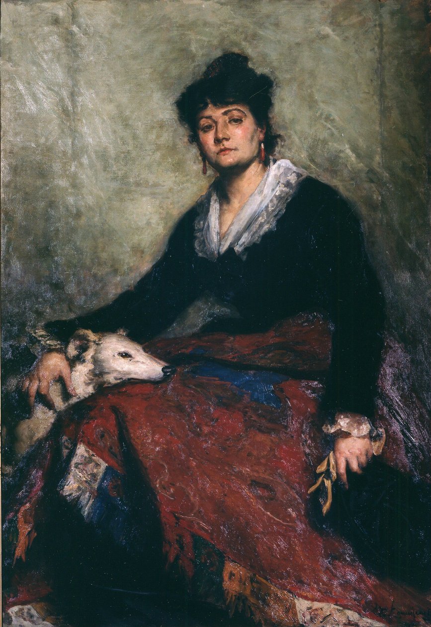 Portret Diany Vernon, 1876. autorstwa Edouard Agneessens