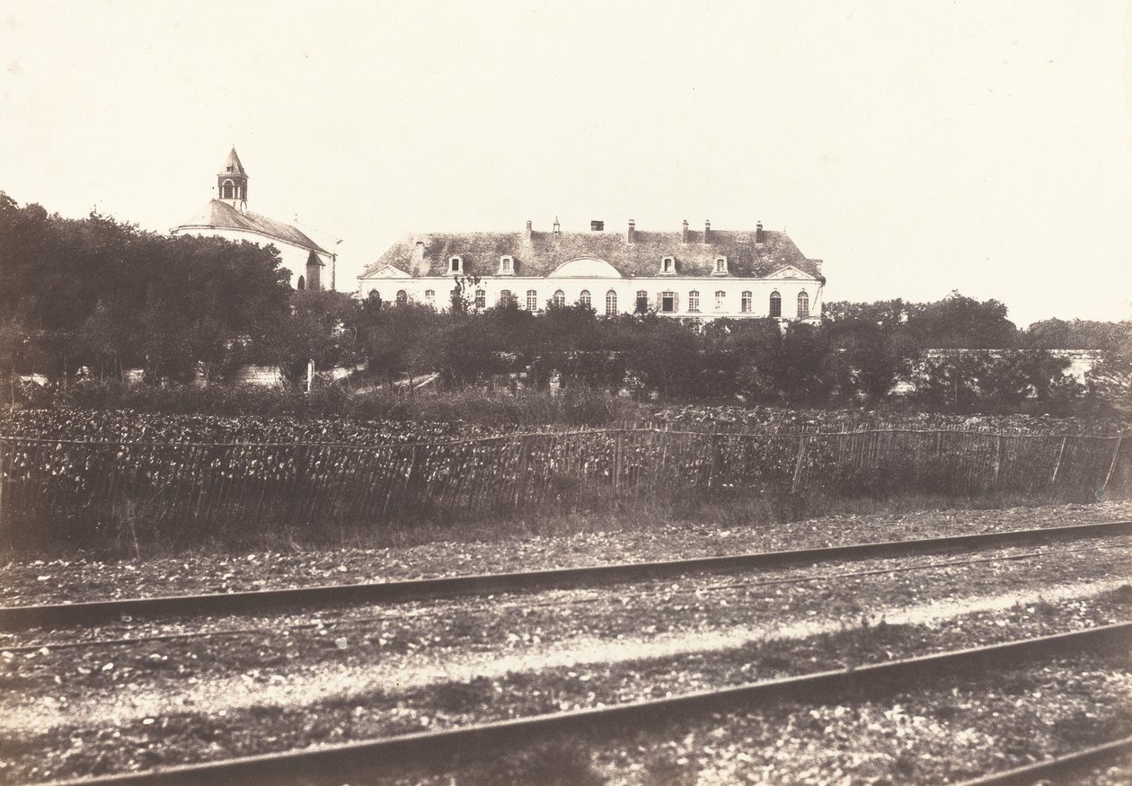 Opactwo Gard w pobliżu Abbeville, ok. 1930 r. 1855. autorstwa Édouard Baldus