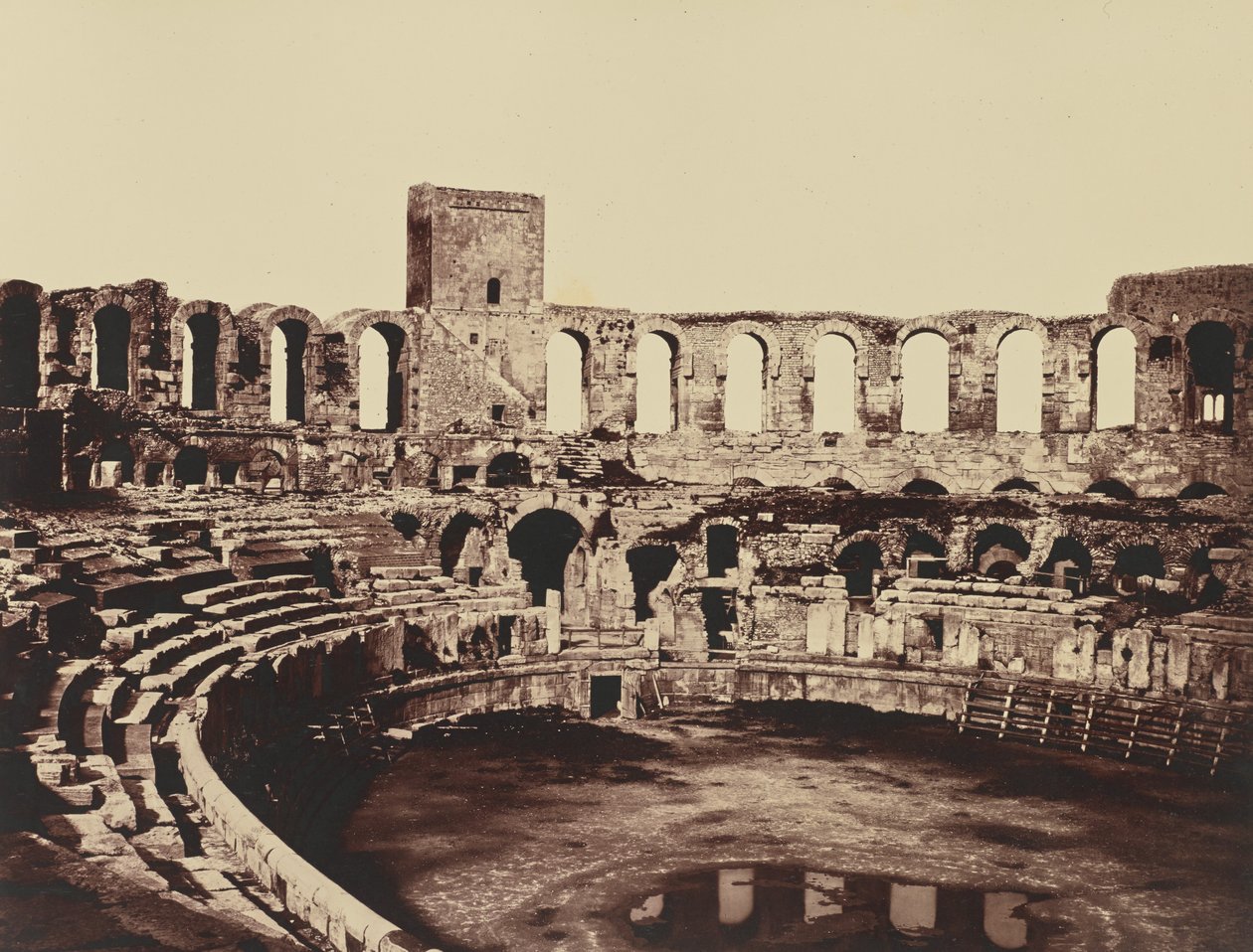 Arles. Amfiteatr autorstwa Édouard Baldus