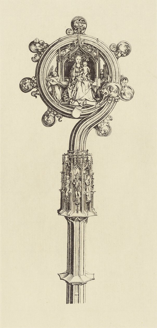 [Design for a Staff autorstwa Martina Schongauera]. autorstwa Édouard Baldus