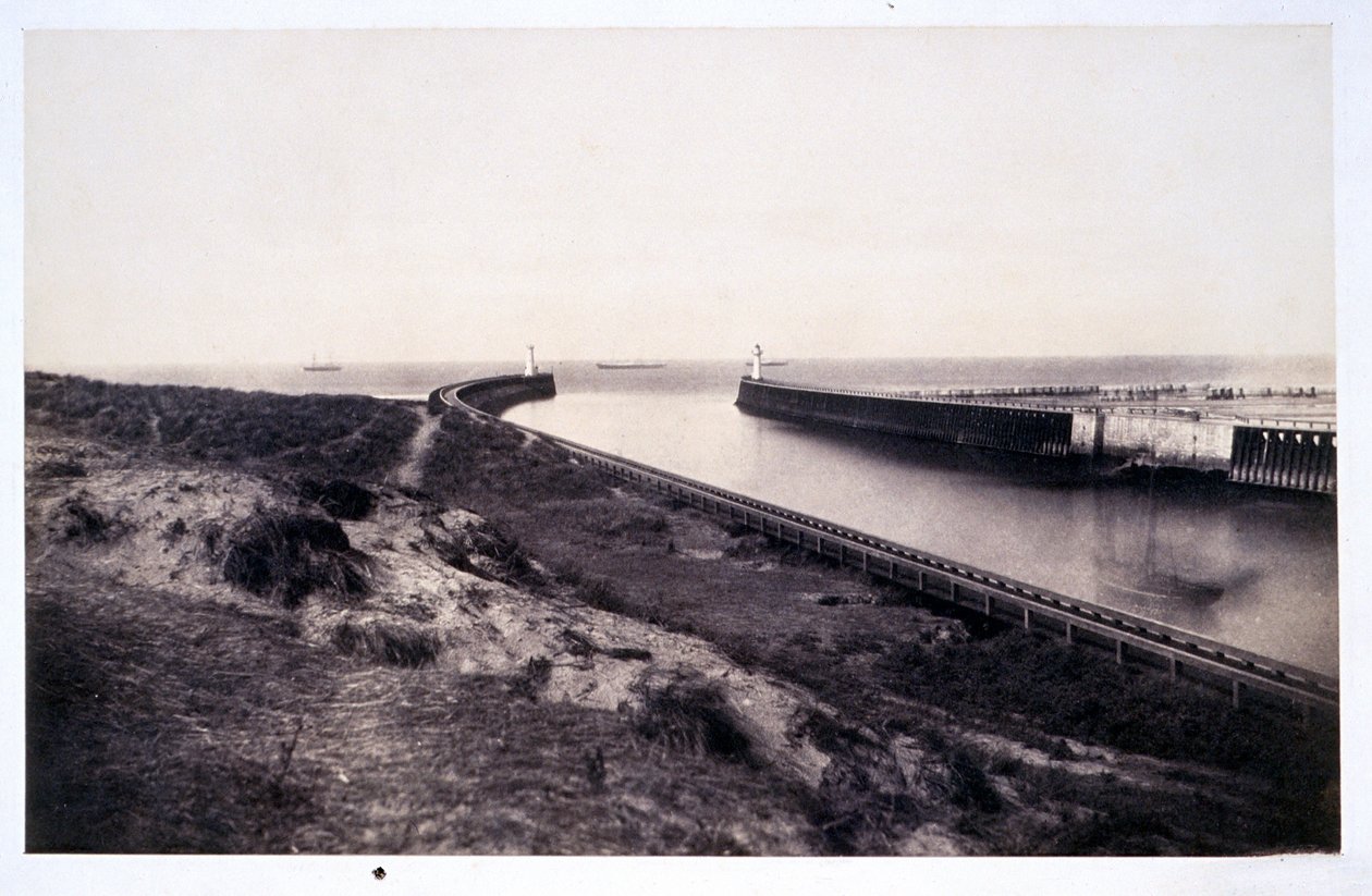 Wejście do portu w Boulogne autorstwa Édouard Baldus