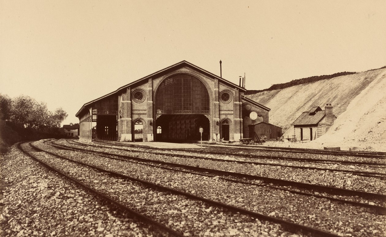 Stacja Longueau, 1855. autorstwa Édouard Baldus