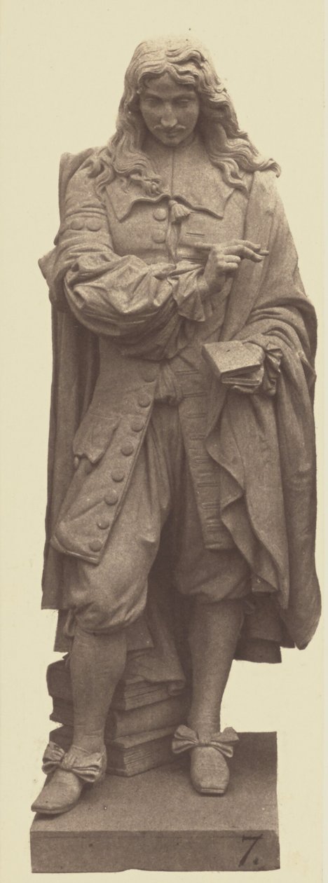 ["La Rochefoucauld", statua autorstwa Noëla Julesa Girarda, dekoracja Luwru, Paryż]. autorstwa Édouard Baldus