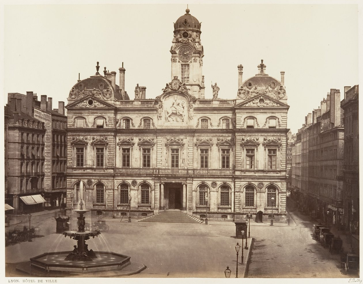 Lyon, ratusz autorstwa Édouard Baldus