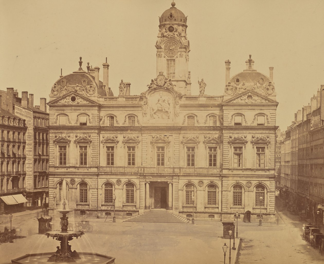 Lyon. Ratusz autorstwa Édouard Baldus