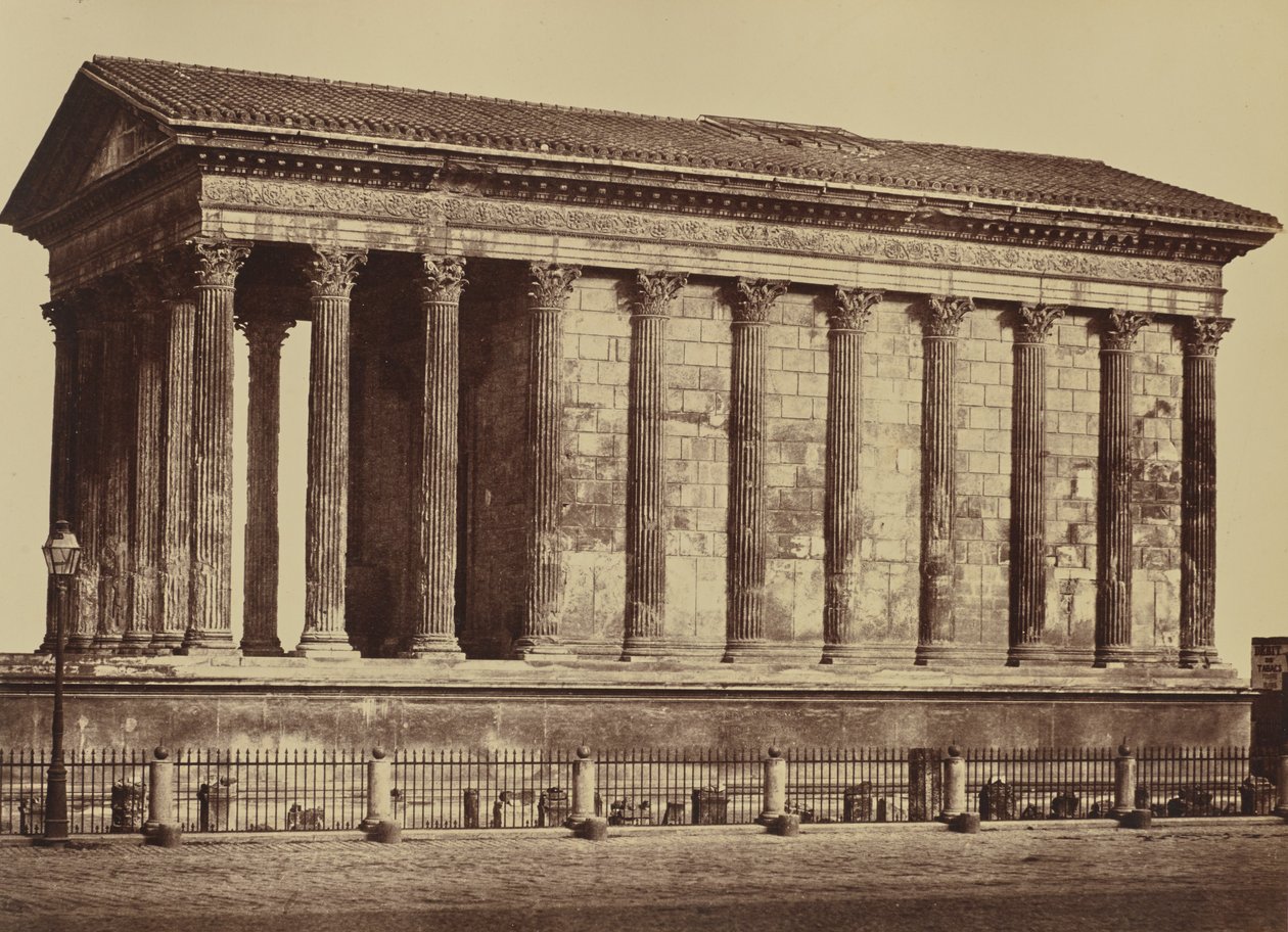 Nîmes. Maison Carrée autorstwa Édouard Baldus