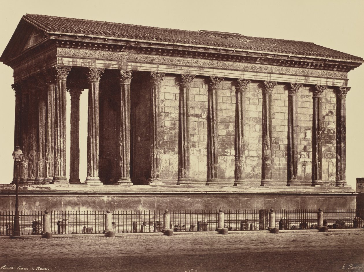Nîmes. Maison Carrée autorstwa Édouard Baldus