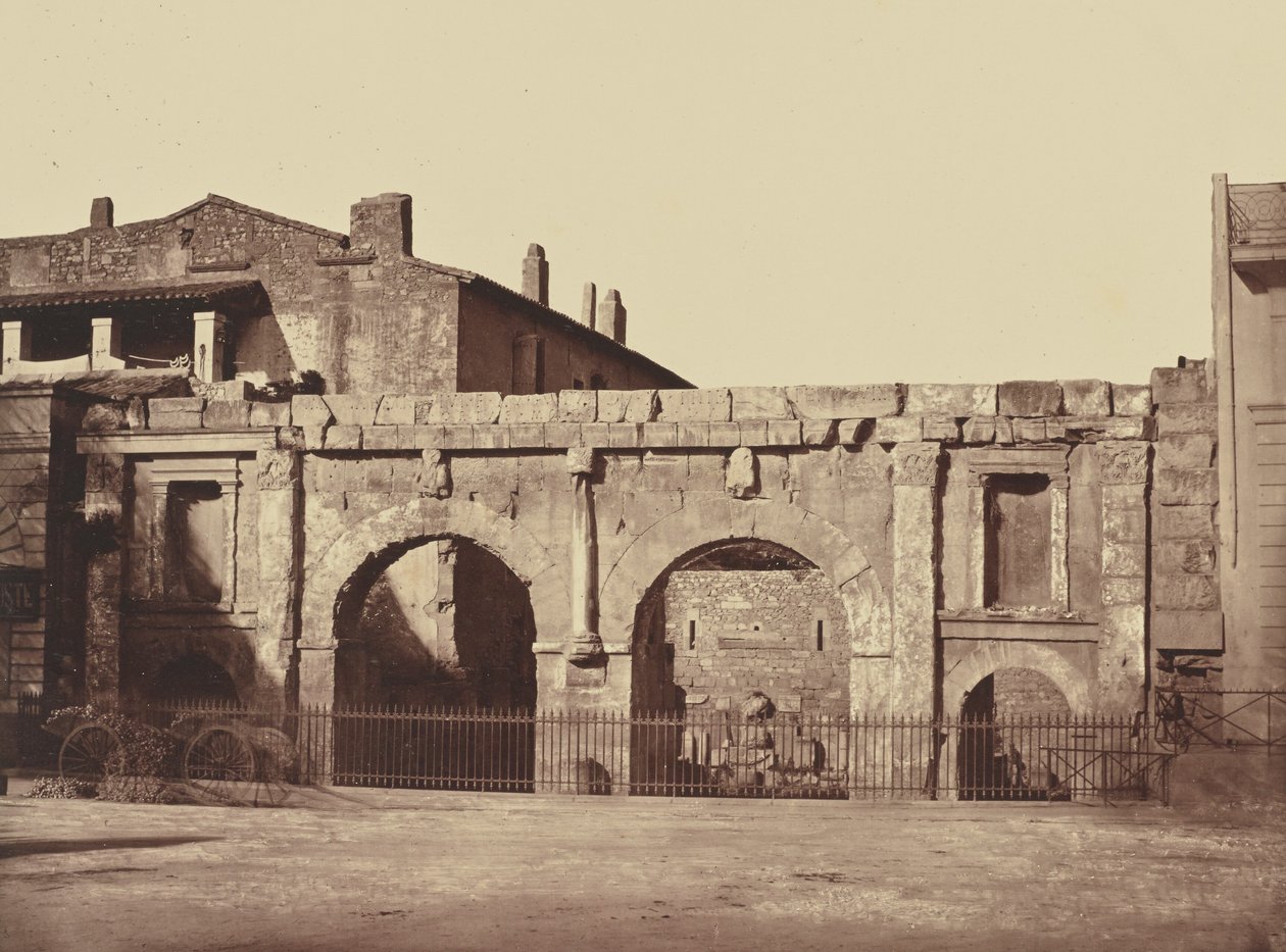 Nîmes. Brama Augusta autorstwa Édouard Baldus