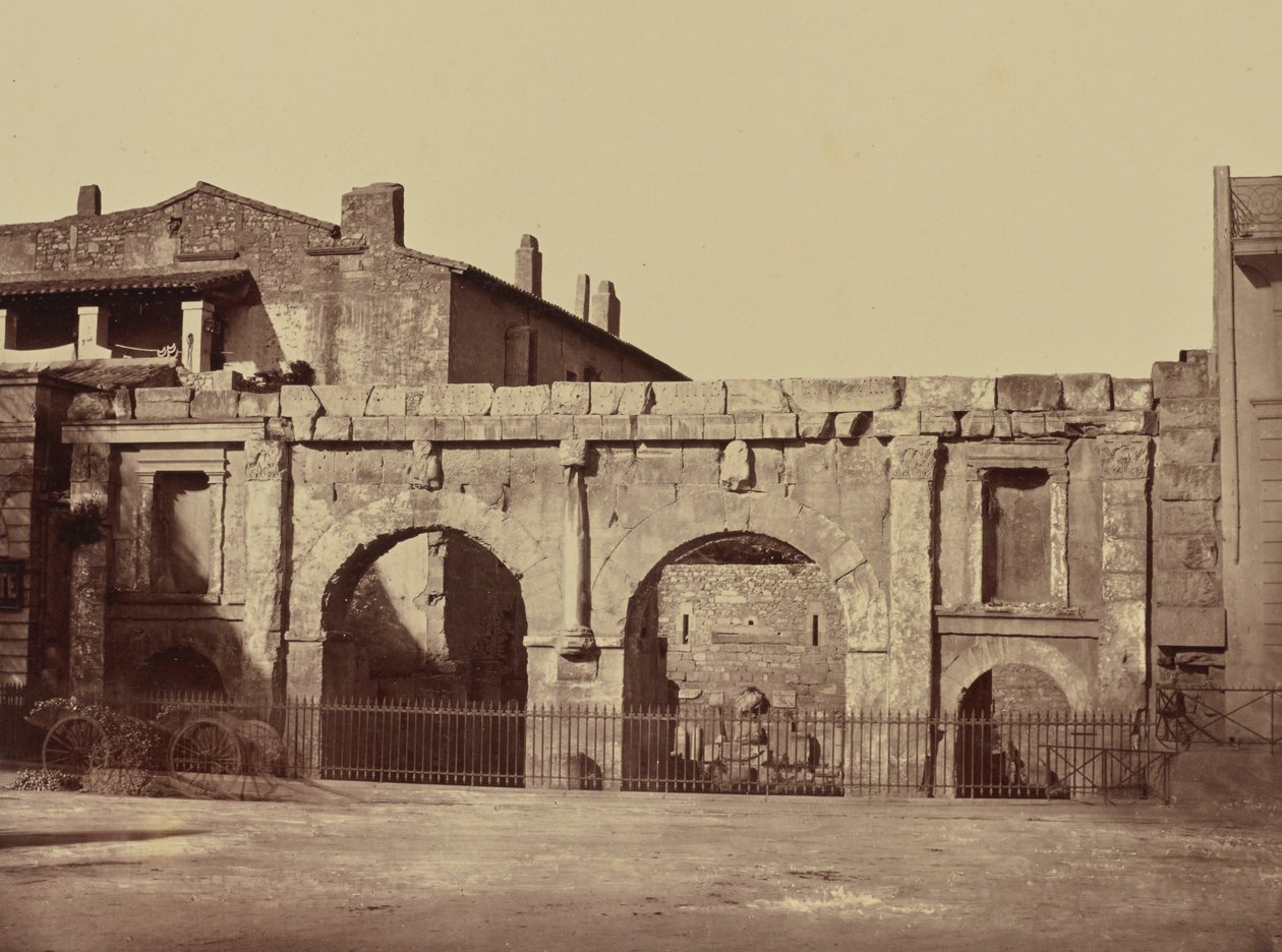 Nîmes. Brama Augusta autorstwa Édouard Baldus