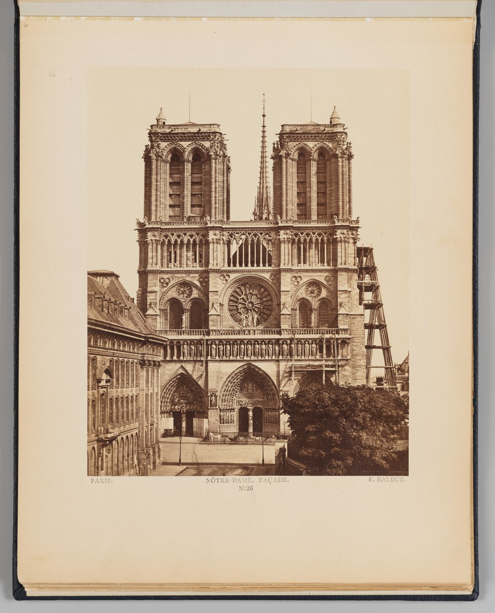 Notre-Dame (fasada) autorstwa Édouard Baldus