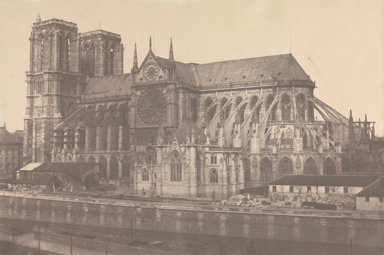 Notre Dame, Paryż autorstwa Édouard Baldus
