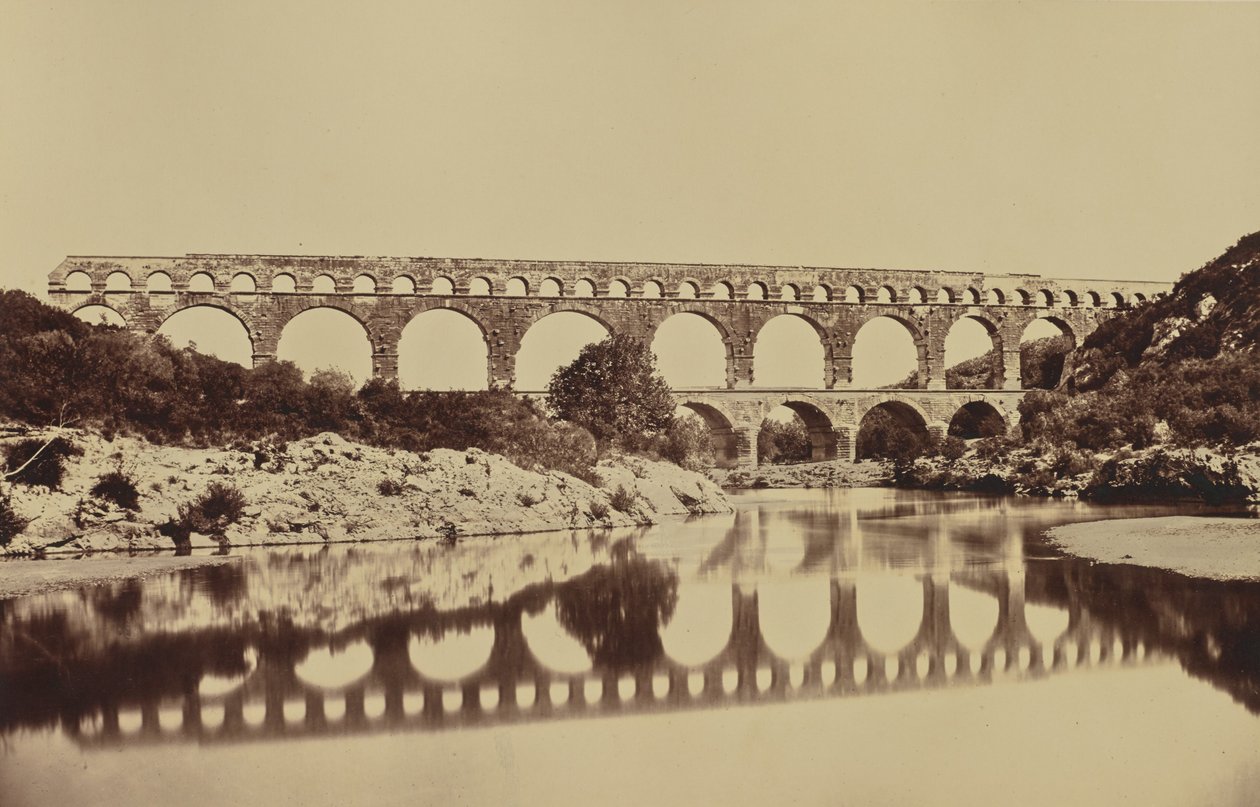 Pont du Gard autorstwa Édouard Baldus