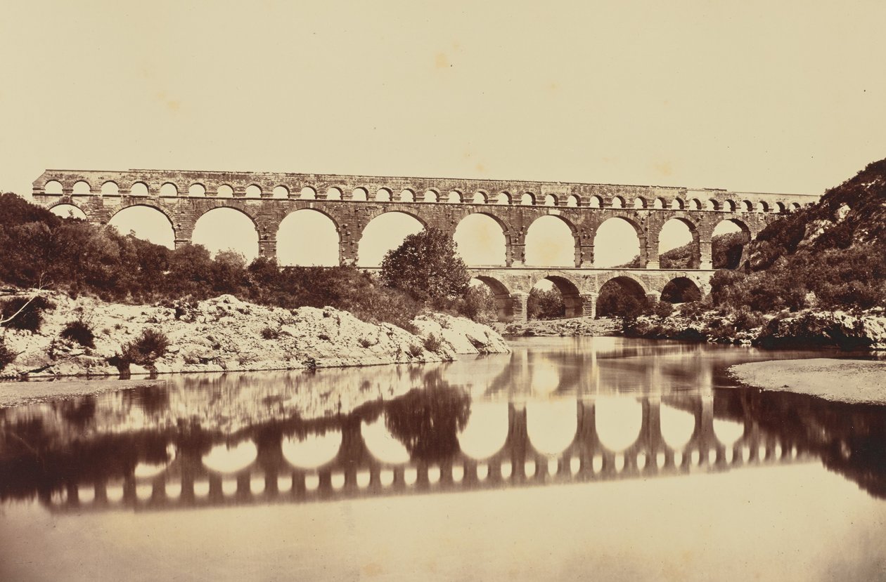 Pont du Gard autorstwa Édouard Baldus