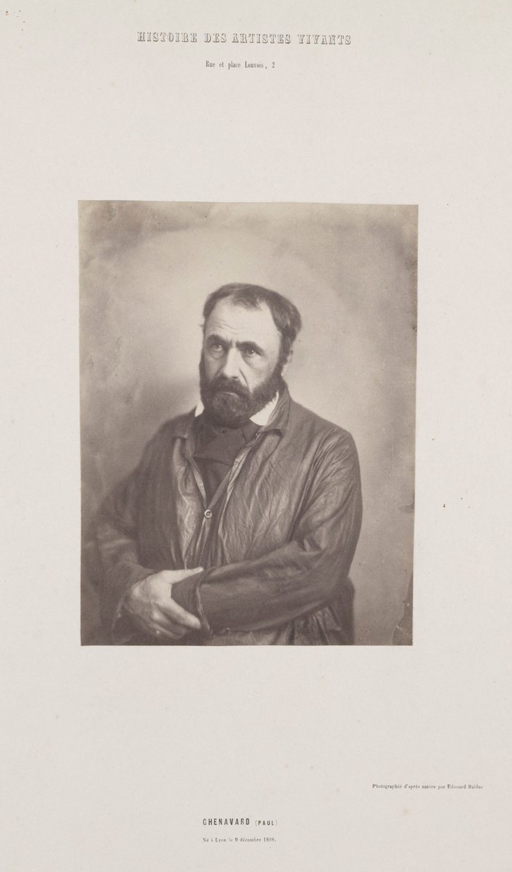 Portret Paula Chenavarda, z serii "Histoire des Artistes Vivants". autorstwa Édouard Baldus