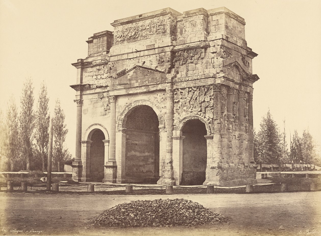 Łuk rzymski, Orange autorstwa Édouard Baldus