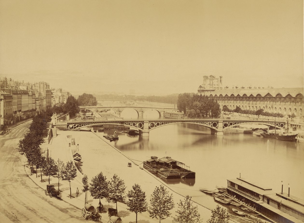 Sekwana i Île de la Cité autorstwa Édouard Baldus